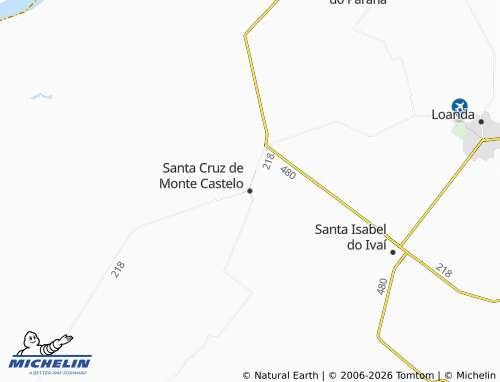 Mapa MICHELIN Santa Cruz de Monte Castelo - ViaMichelin