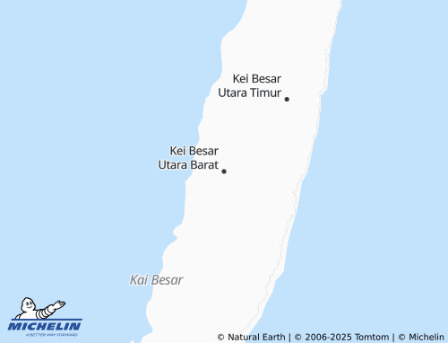 MICHELIN Kei Besar Utara Barat map - ViaMichelin