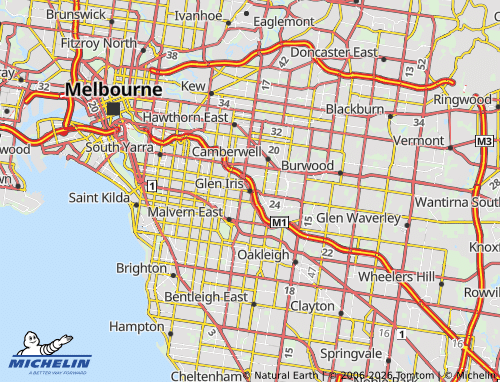 Carte MICHELIN Glen Iris - ViaMichelin