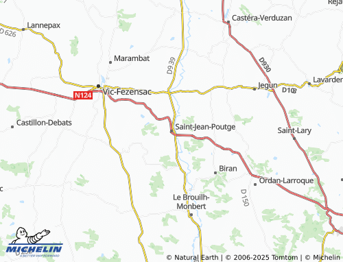 MICHELIN Saint-Jean-Poutge map - ViaMichelin