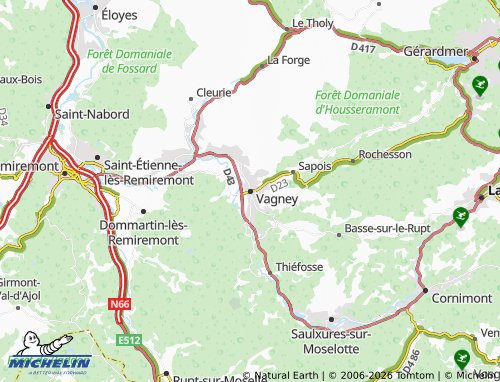 Mappa MICHELIN Vagney - ViaMichelin
