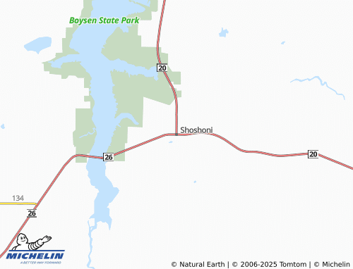 Mappa MICHELIN Shoshoni - ViaMichelin