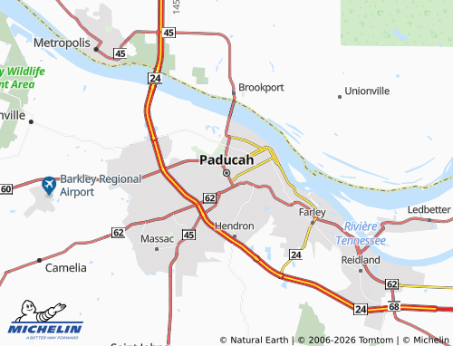Carte MICHELIN Paducah - ViaMichelin