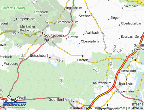 Mapa MICHELIN Rittershoffen - ViaMichelin