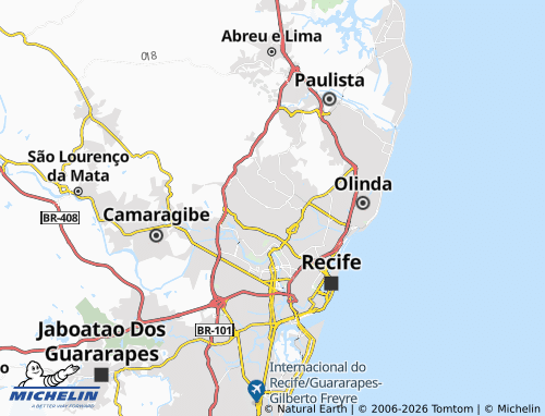 MICHELIN Linha do Tiro map - ViaMichelin