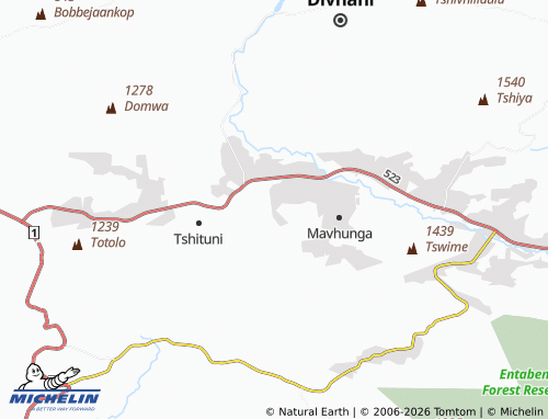 MICHELIN-Landkarte Kwokwane - ViaMichelin