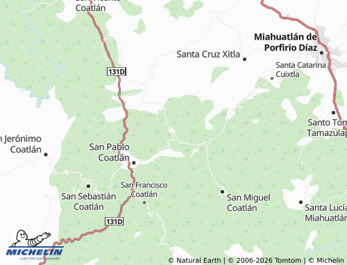 MICHELIN-Landkarte San Pedro Coatlán - ViaMichelin