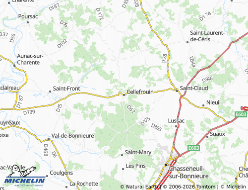 Mapa MICHELIN Cellefrouin - ViaMichelin
