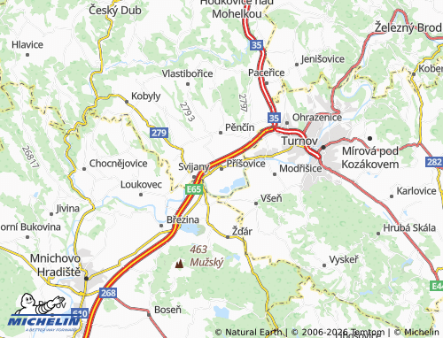 Mappa MICHELIN Příšovice - ViaMichelin