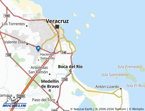 Mapa MICHELIN Playa de Oro Mocambo - ViaMichelin