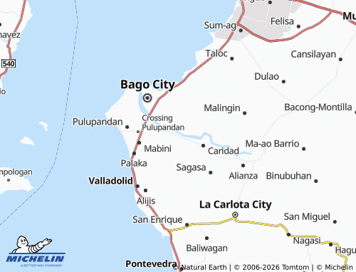 MICHELIN Pacol map - ViaMichelin