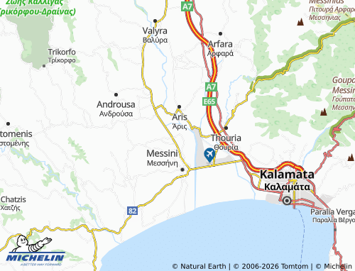 MICHELIN Piperitsa map - ViaMichelin
