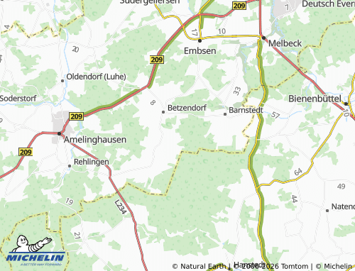 MICHELIN Glüsingen map - ViaMichelin