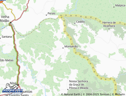 MICHELIN Montalvão map - ViaMichelin