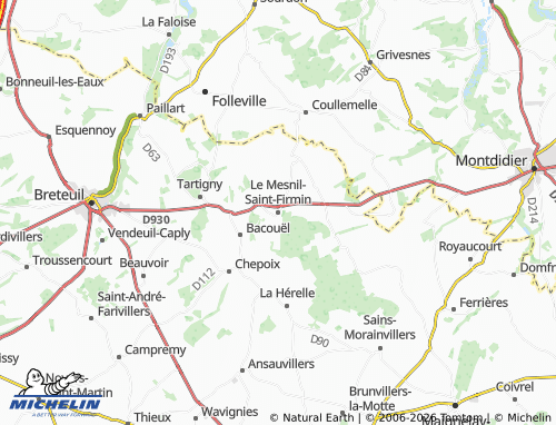 Mapa MICHELIN Le Mesnil-Saint-Firmin - ViaMichelin
