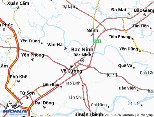 Mapa MICHELIN Kinh Bắc - ViaMichelin