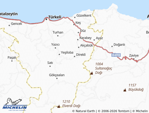 Mappa MICHELIN Direkli - ViaMichelin