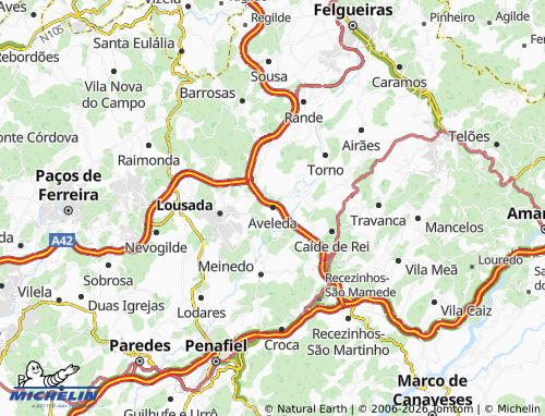 Carte MICHELIN Aveleda - ViaMichelin
