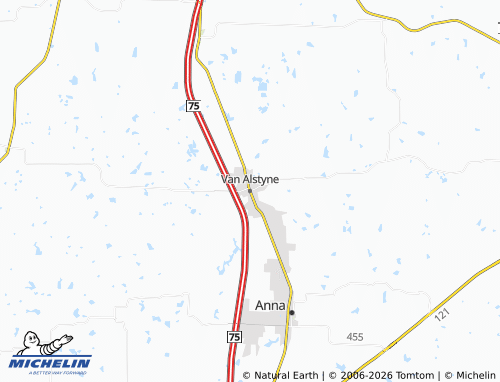 Mappa MICHELIN Van Alstyne - ViaMichelin