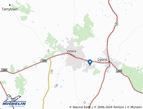 Mappa MICHELIN Vidalia - ViaMichelin