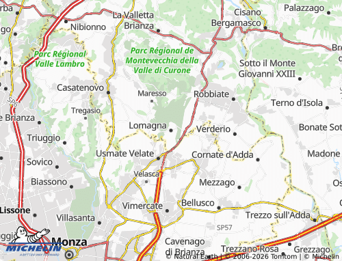 MICHELIN Lomagna map - ViaMichelin
