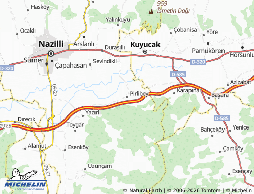 MICHELIN Pirlibey map - ViaMichelin
