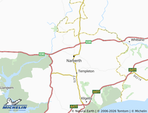 Mappa MICHELIN Narberth - ViaMichelin