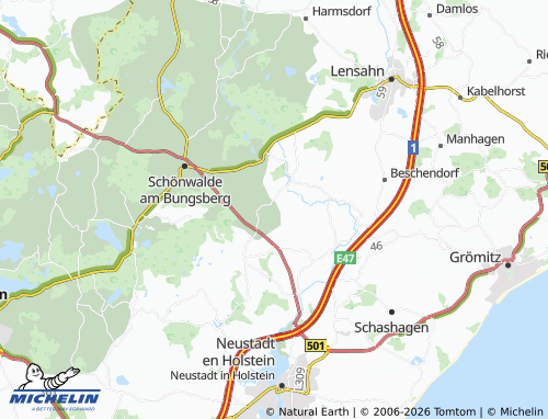 MICHELIN Hobstin map - ViaMichelin