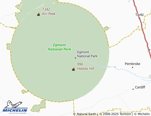 MICHELIN Egmont National Park map - ViaMichelin