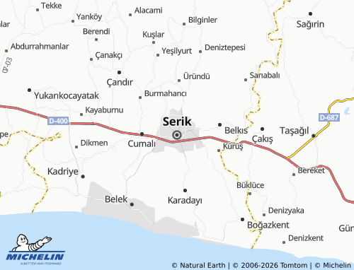 Carte MICHELIN Serik - ViaMichelin