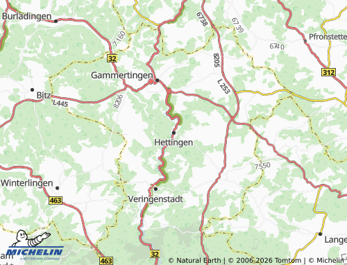 Mapa MICHELIN Hettingen - ViaMichelin