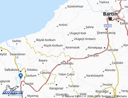 MICHELIN Karamazak map - ViaMichelin