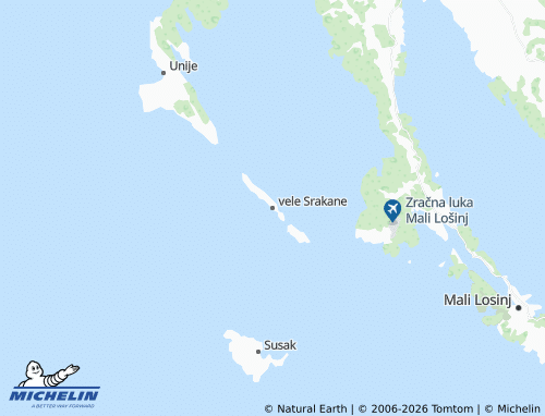 Mapa MICHELIN vele Srakane - ViaMichelin