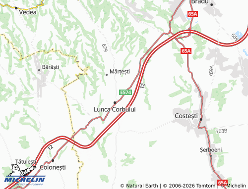 MICHELIN Lăngești map - ViaMichelin