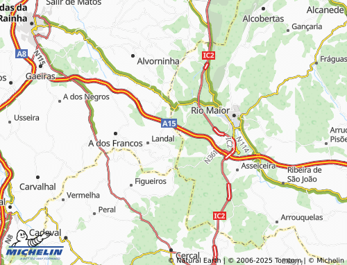 MICHELIN Bairradas map - ViaMichelin