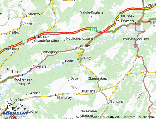 MICHELIN Laissey map - ViaMichelin