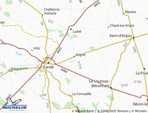 MICHELIN Angrie map - ViaMichelin