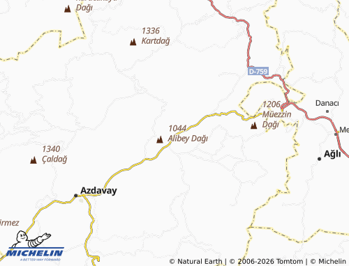 Mappa MICHELIN Akçaçam - ViaMichelin