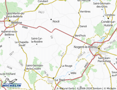 Mappa MICHELIN Préaux-du-Perche - ViaMichelin