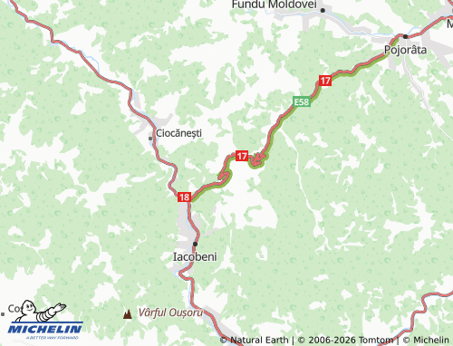 Carte MICHELIN Mestecăniș - ViaMichelin