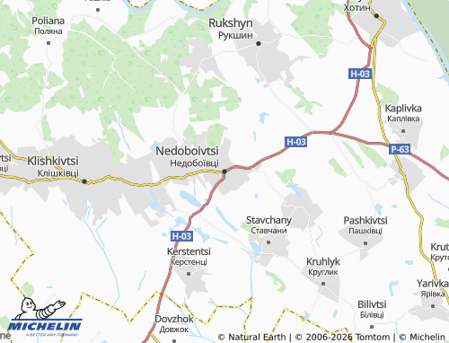 MICHELIN Nedoboivtsi map - ViaMichelin