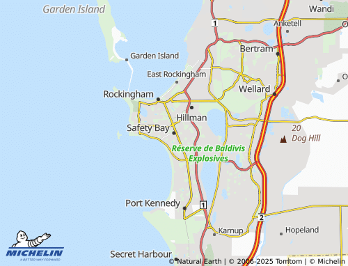 MICHELIN Safety Bay map - ViaMichelin