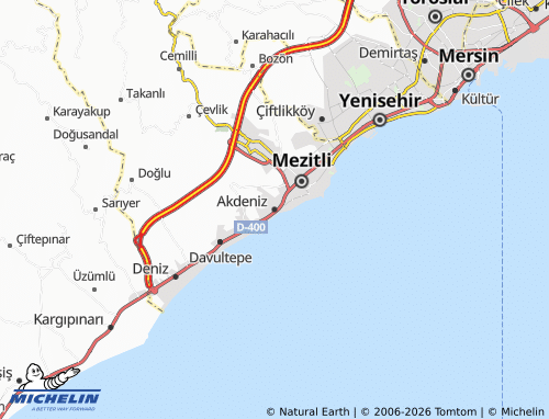 Mappa MICHELIN Akdeniz - ViaMichelin