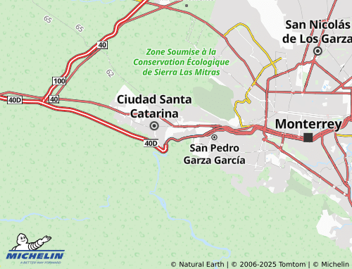 Mapa MICHELIN Balcones a La Huasteca - ViaMichelin