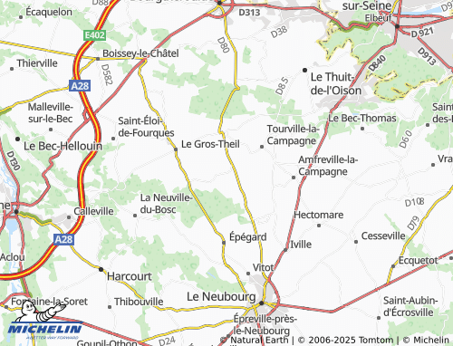 MICHELIN Saint-Meslin-du-Bosc map - ViaMichelin