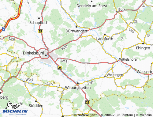 MICHELIN Sinbronn map - ViaMichelin