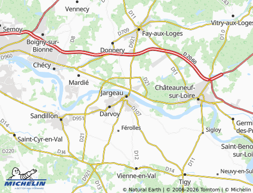MICHELIN Jargeau map - ViaMichelin