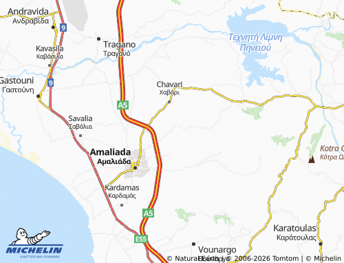 Carte MICHELIN Tsichleika - ViaMichelin