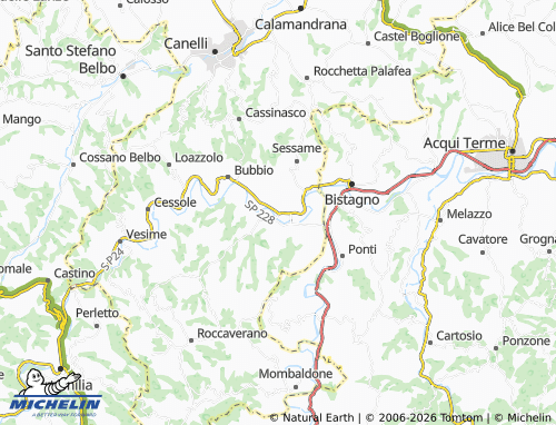 Mapa MICHELIN Monastero Bormida - ViaMichelin