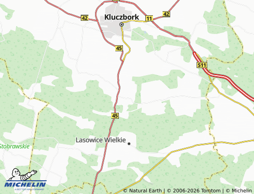 MICHELIN Jasienie map - ViaMichelin
